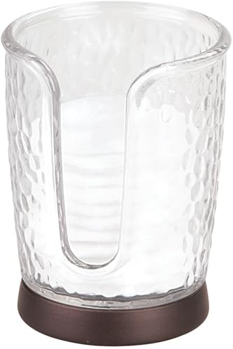 Miniatura 6 de mDesign - Dispensador compacto de tazas de papel desechables, pequeño, de plásticoacero, soporte de almacenamiento para enjuagar tazas en encimeras