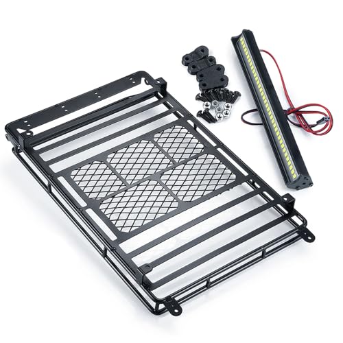 Portaequipajes Axial SCX10 1/10 para rutas nocturnas y crawling de montaña