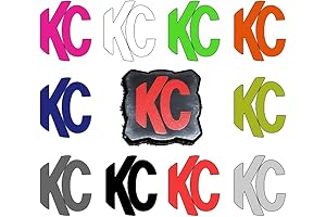 2x KC FLEX ERA1 Light Cover Vinyl Decal Overlay Sticker (Matte Black)