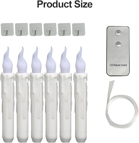 Miniatura 4 de Decoraciones de Halloween, velas LED flotantes sin llama, velas LED flotantes para decoración de Halloween, velas cónicas LED sin llama, para