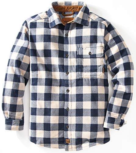 Venado Mens Plaid Shirts for Men - Heavyweight Buffalo Plaid Fleece Shirt - Soft