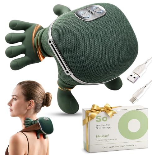 BeFit24 Massaggiatore Cervicale Ergonomico 4D Senza Fili, Massaggiatore Collo e