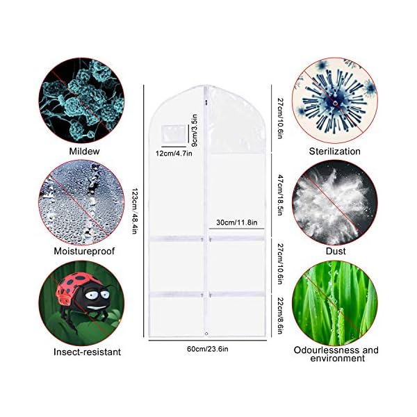 Dance Costume Garment Bag, 3 Packs Dance Garment Bag, Costume Bags For