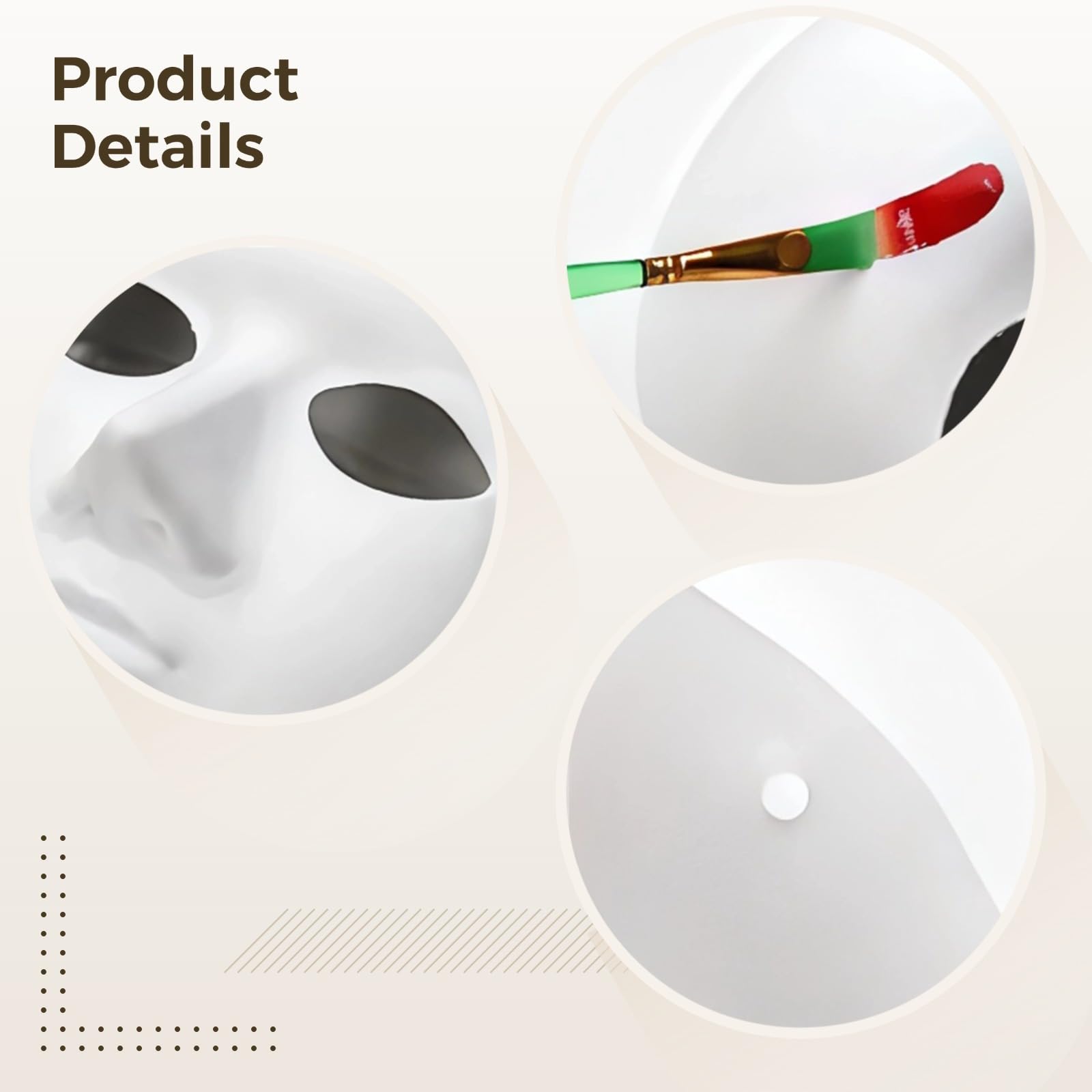 Bosreroy 10 Blank Paper Mache Craft Masks For Painting, Full Face Design, Includes 10 Male & 10 Female Faces, Great For Diy, Fun For Kids And Adults