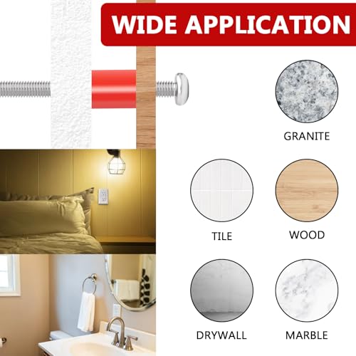Image of 60PCS Red Electrical Outlet Spacers Kit, 30PCS 6-32 Thread Cup Head Mounting Screws and 30PCS Outlet Spacer Without Threaded, Outlet Spacers for Electrical Box, Screws Switch and Receptacle
