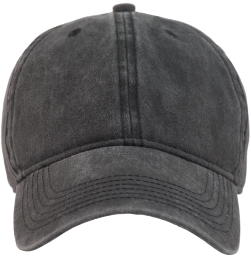 Image of Vintage Washed Cotton Baseball Caps Men Women Adjustable Unstructured Low Profile Dad Hat