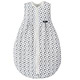 alvi Baby mäxchen Light – Lichter zomer-slaapzak zonder Arm/ongevoerd/peervorm, 100% katoen, öko-tex 100 gecertificeerd – Zilver Grijs 70 cm