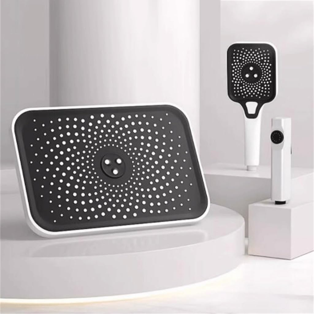 Juego de ducha for el hogar con blanca, cabezal, botón piano for baño, inteligente