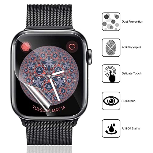 Image of BLACKSHEEP 2 Pack Membrane For Apple Watch Series 7 / Series 8 / Series 9, 45mm Full Screen Coverage Flexible Watch Screen Protector with Easy Installation Kit