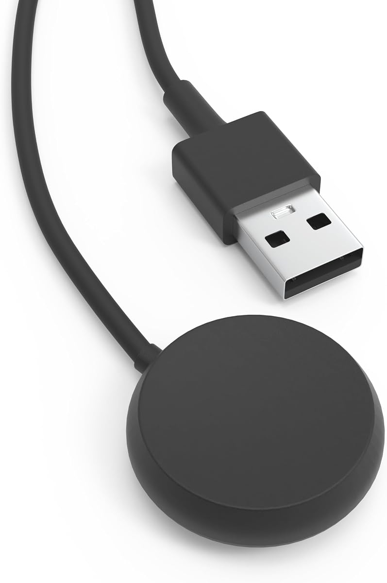 Sinoacc Charger for Google Pixel Watch 1, USB Charging Cable Replacement for Google Pixel Smartwatch - Black
