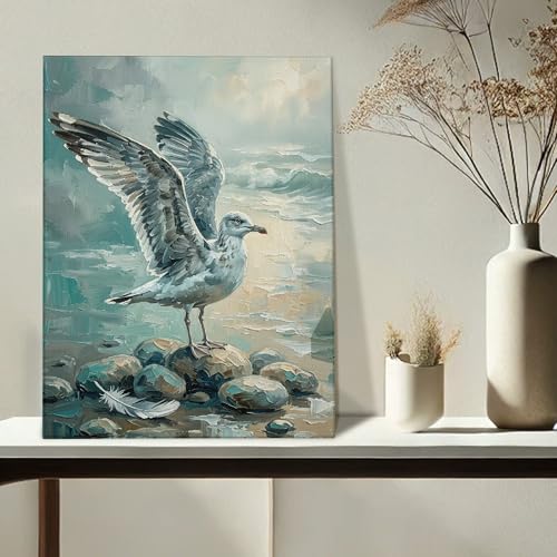 Impressions sur toile oiseau côtier de qualité supérieure pour bureau moderne