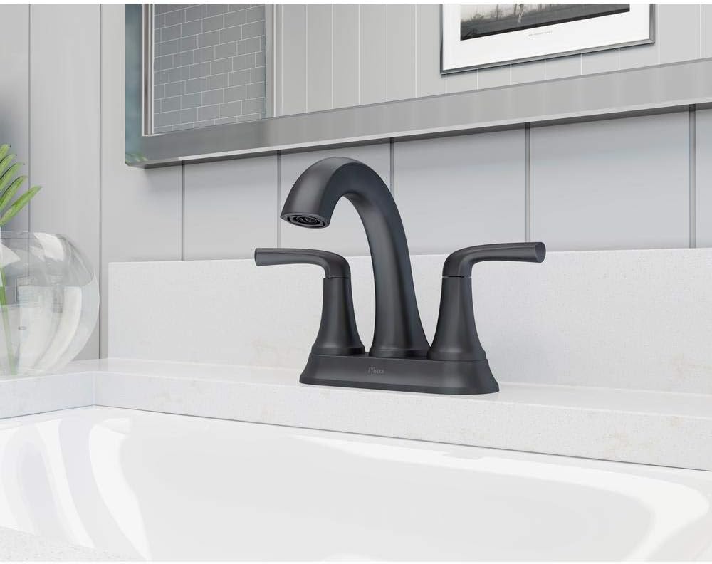Pfister LF-048-LRBB Ladera 4 in. Centerset 2-Handle Bathroom Faucet in Matte Black