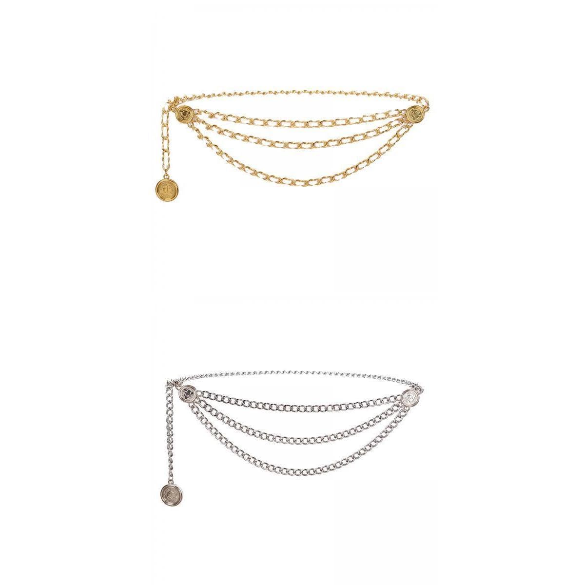 merishopp 2x Waist Chain Belt Multilayer Trendy Fashion Charms for Dresses Gift Girl-picture-26