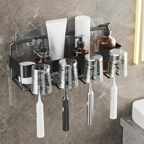 Spiglamm 2 Pack Shower Caddy Adhesive Hooks, Transparent, Plastic, Wall Mount, 2 Hooks, Rectangular, 10 kg/22 lbs, Rust Resistant - Thumbnail 7