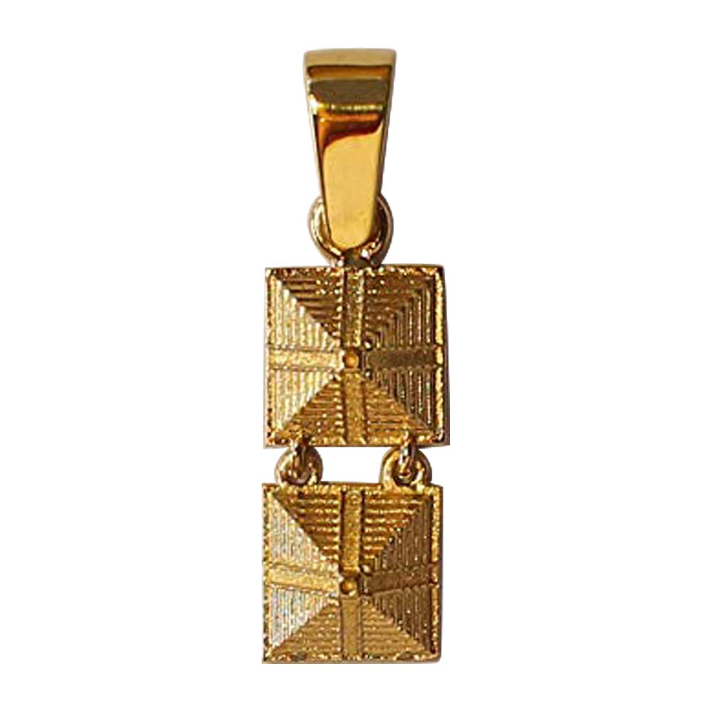 Pyramid Pendant With Bale Cast Jewellers Bronze 7.5g 14ct