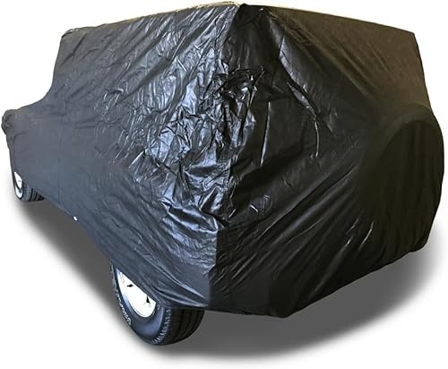 Miniatura 3 de CarsCover Xtrashield cubierta de auto personalizable para todoterreno para Jeep Wrangler modelos 1976 a 2006 de 2 puertas (CJ7, YJ y TJ), negra