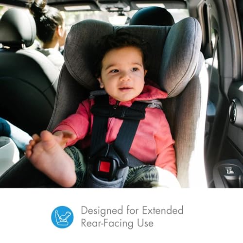 Clek Foonf Convertible Car Seat with Rigid Latch System, Crumple Zone Safety System, Adjustable Headrest, Reclining Design, Anti-Rebound Bar & Flame Retardant-Free (Edge Ziip) - Image 4