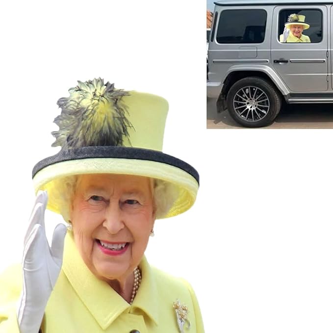 Toogod Queen Elizabeth Car Window Decal for Vehicles Window