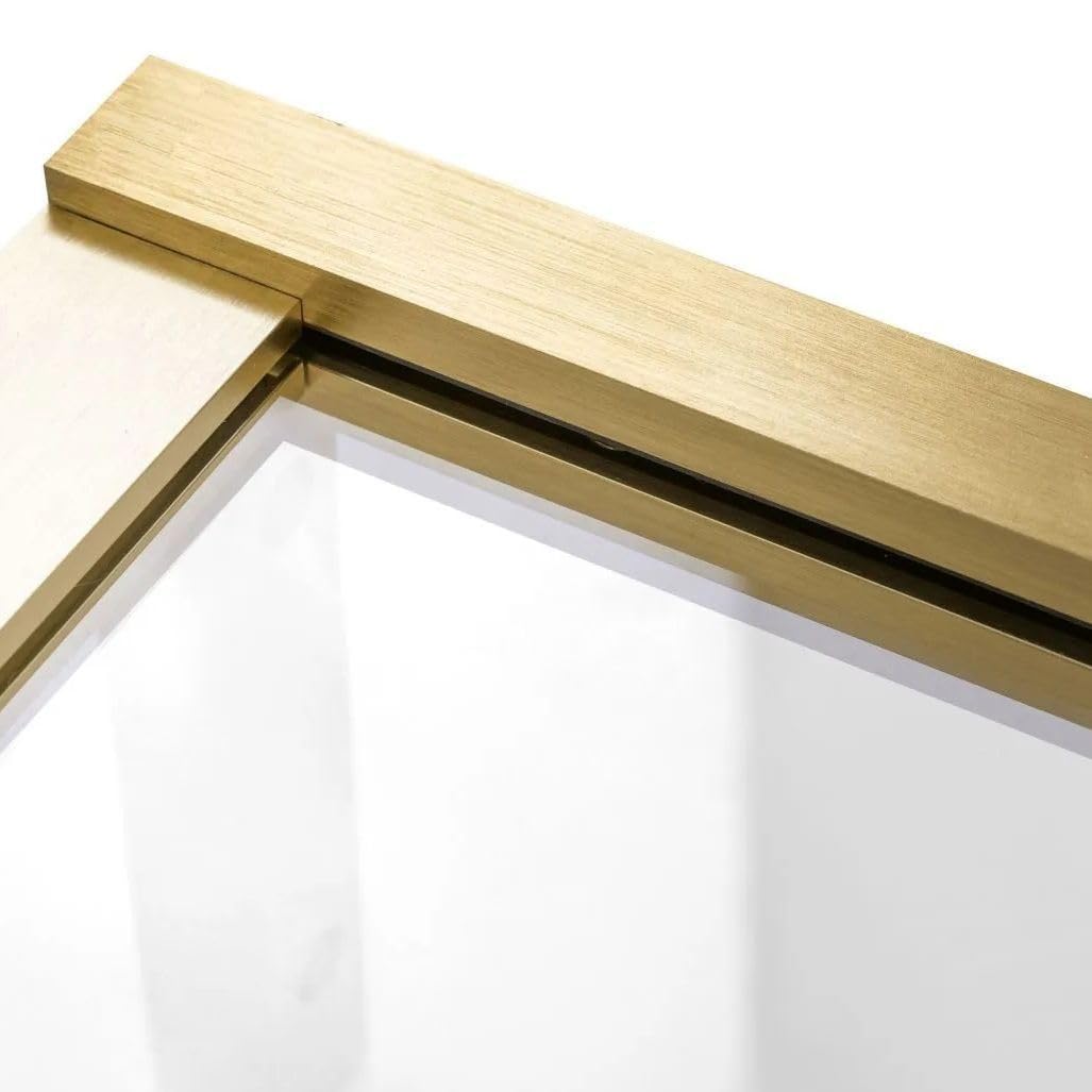 REA MAMPARA DE BAÑO FABIAN 100 CM MAMPARA DE BAÑERA, ALTURA 140 CM (ORO CEPILLADO)