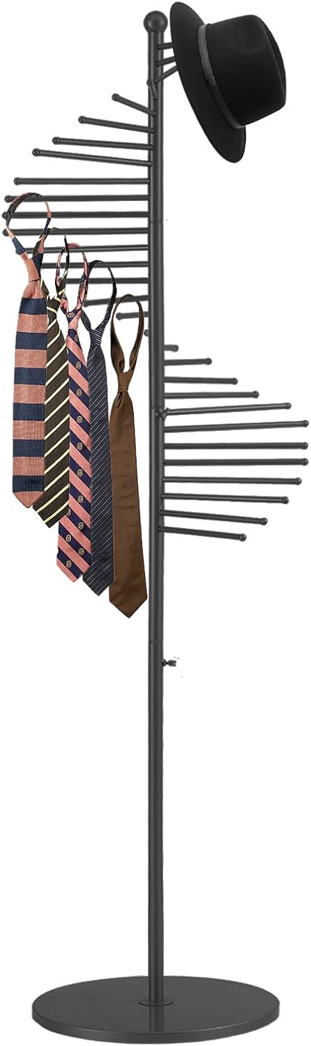 Scarf Display Stand,Metal Tie Hanger Pants Rack | Hijab Hanger, Scarf Storage Organizer Display Shelves for Apartment, Closet, Locker Room