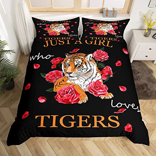 Juego de cama de tigre para niñas juego