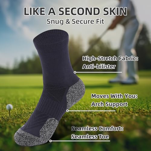 Kodal Copper Compression Socks for Men Women Moisture-Wicking Odor Control Athletic Socks with Arch Support Cushion4
