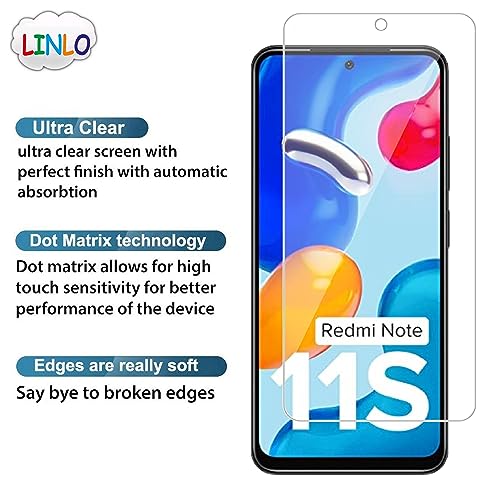 Image of Tempered Glass Screen Protector Compatible for Redmi Note 11 / Redmi Note 11s with Full Screen Coverage; Except Edges and Easy Installation Kit(Transparent), Pack of 1