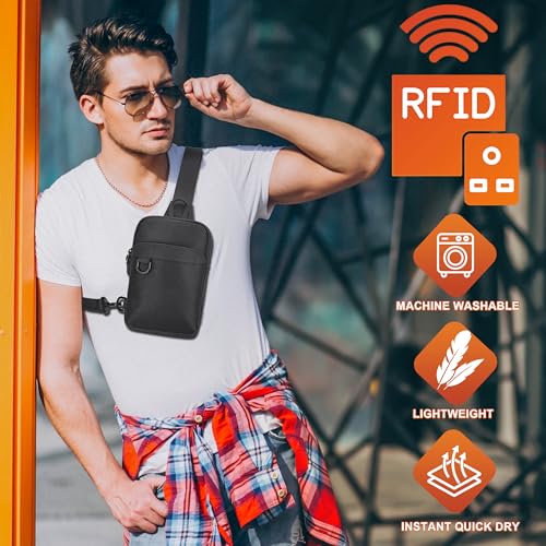 Small Sling Bag RFID Blocking Mini Crossbody Bag for Men and Women Travel Hiking Cross Body Bag2