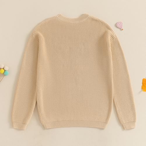 Mommy and Me Family Matching Sweaters Crew Neck Long Sleeve Fall Winter Warm Pullover Knitwear Outfits4