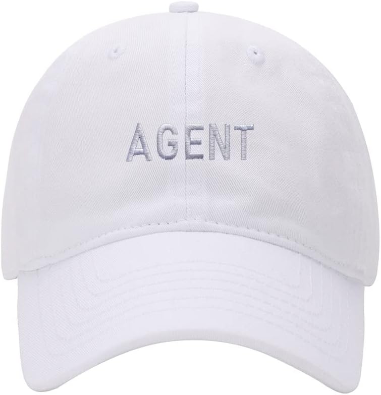 Baseball Cap Men Agent Embroidered Washed Cotton Dad Hat Baseball Caps