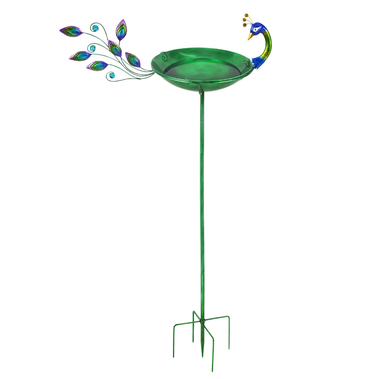 Bebederos Para Pájaros Bandeja De Metal Resistente A La Intemperie Con | Bebedero Exterior Resistente A La Intemperie Para Balcón Terraza Patio Jardín Césped Decoración Colibríe