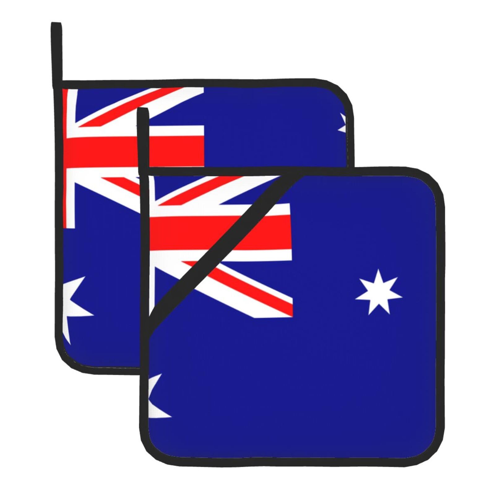 Australian flag Square Heat Resistant Trivet Set Thick and Durable for Baking Barbecue Cookware Oven