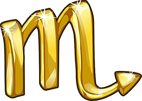 Cool Golden Yellow Birthday Zodiac Sign Cartoon Vinyl Sticker (2