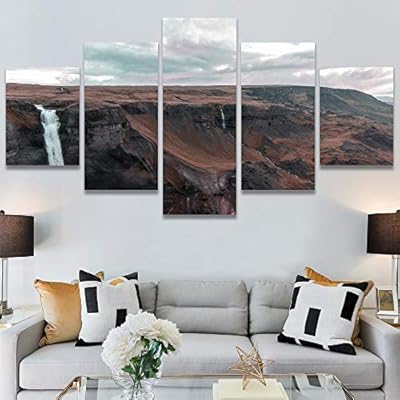 SIGNWIN 5 Panel Canvas Wall Art Modern Art...
