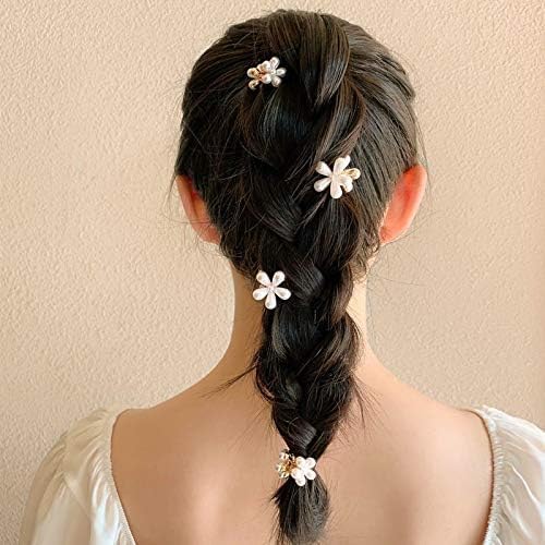 KRIDSLOM Pack of 10 Small Hair Clips Mini Pearl Claw Clip Butterfly Hair Clutch For Hair Accessories Hair Accessories for Women Girls For Decorative Hair 2