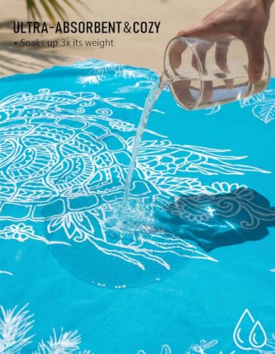 Image of Oversized Turkish Beach Towel Blanket Cotton Giant XL Sandproof Towels Huge Linen XXL Extra Large Big Throw Quilt Blankets for Adults Cloud Travel Camping Glamping Accessories Essentials Turtle