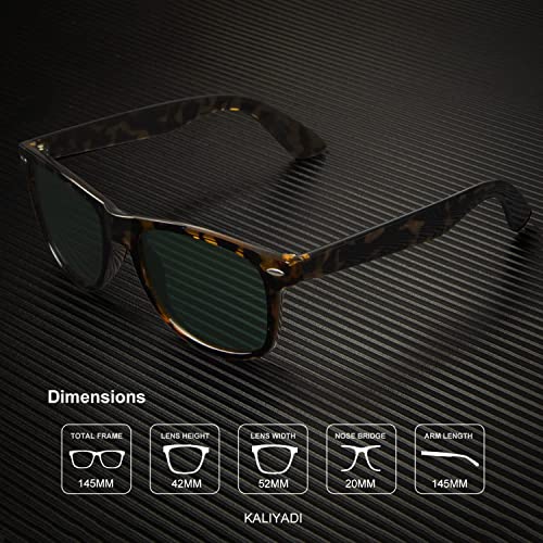 Image of KALIYADI Polarized Sunglasses for Men and Women Matte Finish Sun glasses Color Mirror Lens UV Blocking (3 Pack)