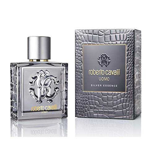 Roberto Cavalli Uomo Silver Essence Eau De Toilette Spray, Multicoloured, 60 ml (Pack of 1)