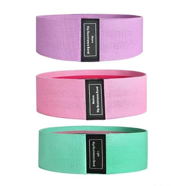 ENDLESS EL1044 Resistance Loop Bands Set of 3 Pcs with Light, Medium and Heavy Resistance Level | Multi Color | Material: Cotton | for Squats, Stretching, Hip & Glute Heavy Workouts for Men & Women - Image 2