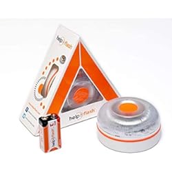 Luces Encendidas Coche Help Flash - Luz de Emergencia - Señal V16 para Coche Homologada DGT - Help Flash V.2 - Señalización Inmediata en Caso de Emergencia - Dispositivo V16 Visible a 1Km - Activación Automática y Manual
