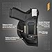 HOUSTON Gun Holster for Subcompact Pistols – ECO Leather IWB Concealed Carry Holster for Glk 42 43 Sig P365 Hellcat Kahr PM45 Makarov KelTec PF9 P11 – Inside Waistband Fit with Metal Clip – Right Hand