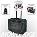 Mobile Edge Professional Rolling Laptop Case, Durable, Designed for Men, Women, Business, Travel, 17.3 Inch, Adjustable Laptop Section, Clothes Section, Telescoping Handle, Black, MEPRC1