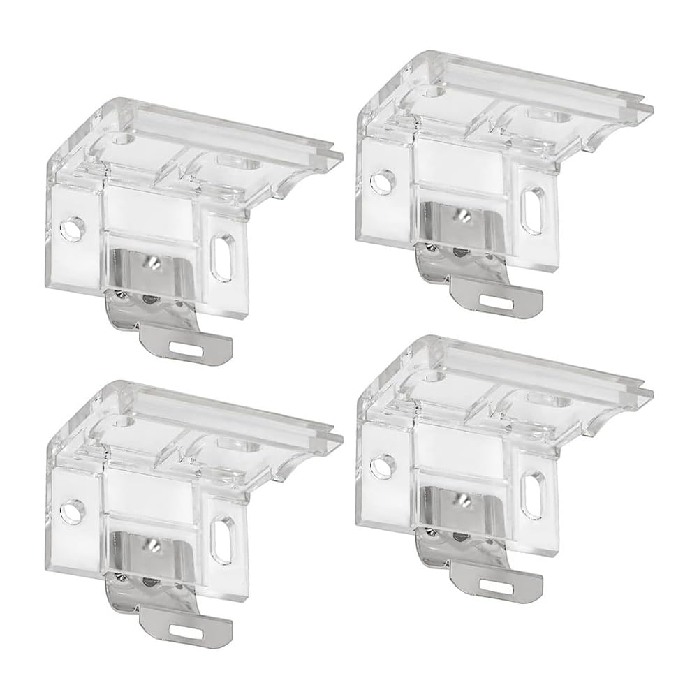 IJSDNVJNDX 4 PCS Replacement Brackets Hidden Mounting Bracket Clips Blinds Headrail &Cordless Honeycomb for Cordless Blinds Metal Clip