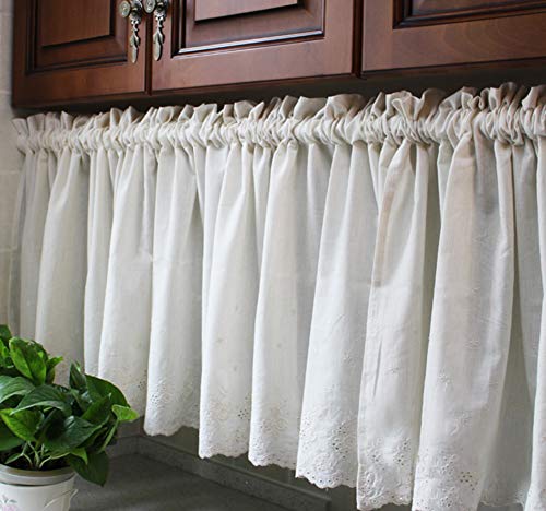 Cortinas de cafetería cortas en lino y algodón decorativas para ventanas pequeñas 5