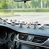 6 Pcs Dashboard Decorations, Mini Elephant Figurines, Cute Car Dashboard Accessories, Resin Car Interior Accessories, Elephant Decor for Home Office Computer Monitor Figurines for Women Men