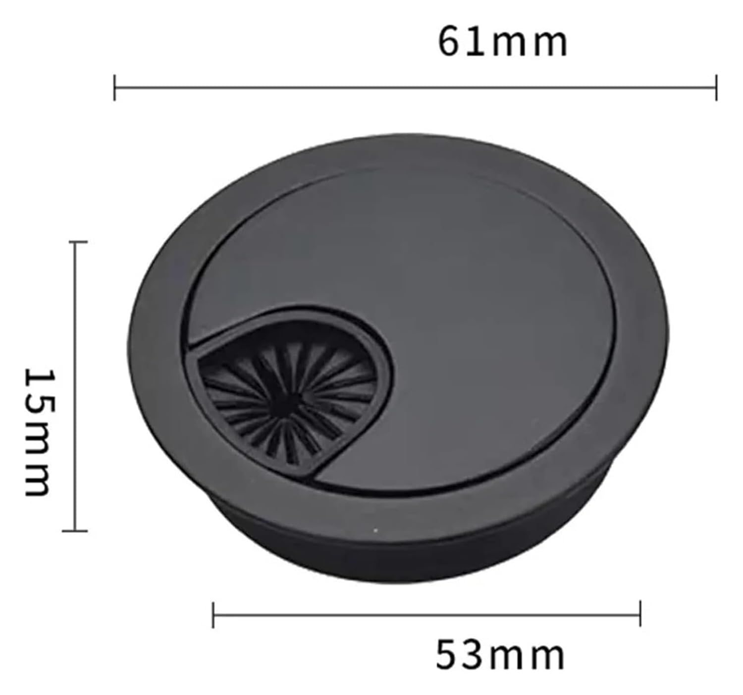 Desk Grommet,Desk Table Grommet Zinc Alloy Desk Wire Hole Cover Base Computer Grommet Table Cable Outlet Port Surface Line Box Organizer Furniture Hardware(Brushed,53MM)