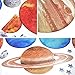 Planet Wall Decals, H2MTOOL Removable Solar System Watercolor Space Wall Stickers for Kids (Plants)