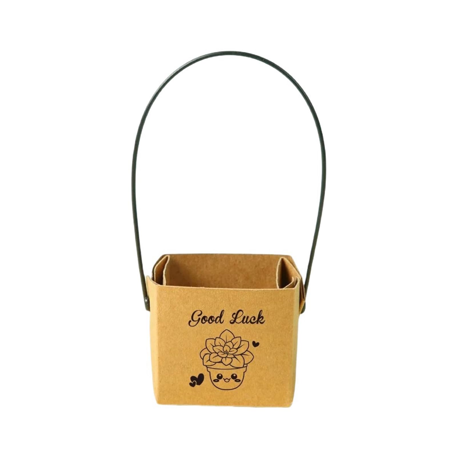 BENECREAT 60 cajas de regalo pequeñas con mango de plástico, 55 x 55 x 155 mm, caja de embalaje suculenta, bolsa de regalo de flores para regalos de boda y baby shower, diseño cuadrado