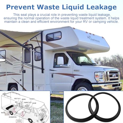 T1003-7VP 3\" Sealing Ring with Hardware fit for Valterra 3 Inch Waste Valve, Sealing Ring Fit for Camper Holding Tank, Leaky Drain, RV Black Water Septic Tank, RV Sewer Valve and 3\" Waste Valve