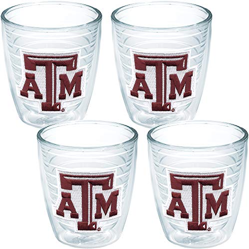 Tervis Texas A&M Aggies Logo Tumbler with Emblem 4 Pack 12oz, Clear